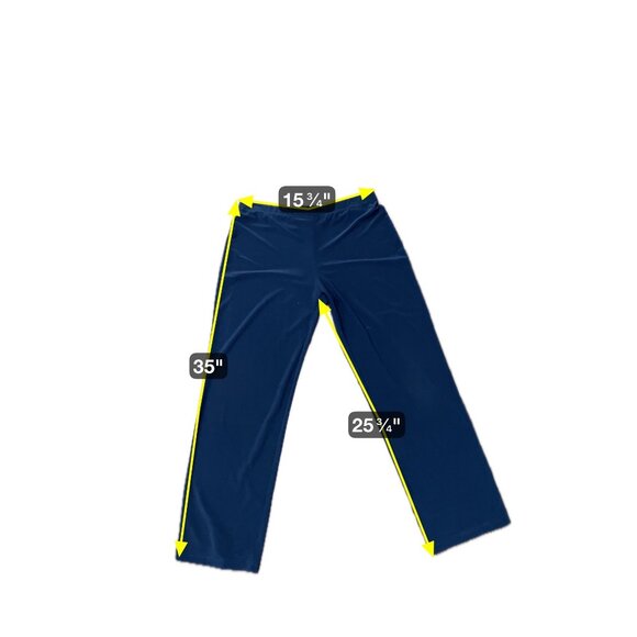 Clara Sunwoo Womens Navy Blue Stretchy Cropped Pants Sz Large - Picture 7 of 8